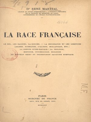 cover image of La race française